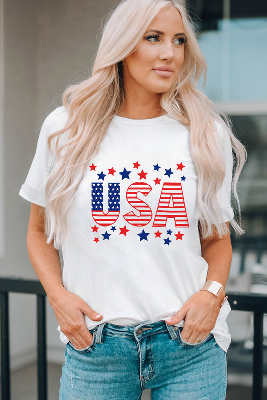 USA Star and Stripe Graphic Tee