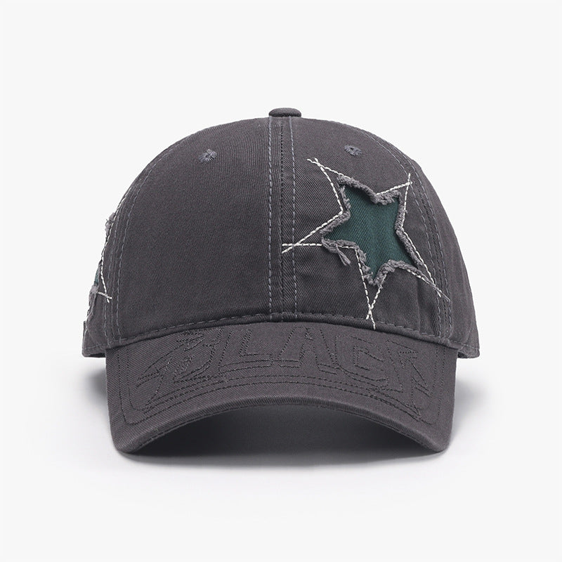 Adjustable Star Raw Hem Cap