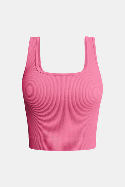 Square Neck Wide Strap Active Tank