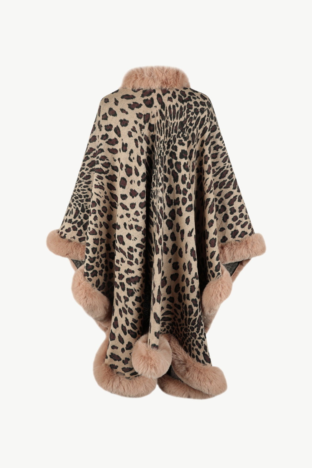 Leopard Open Front Poncho