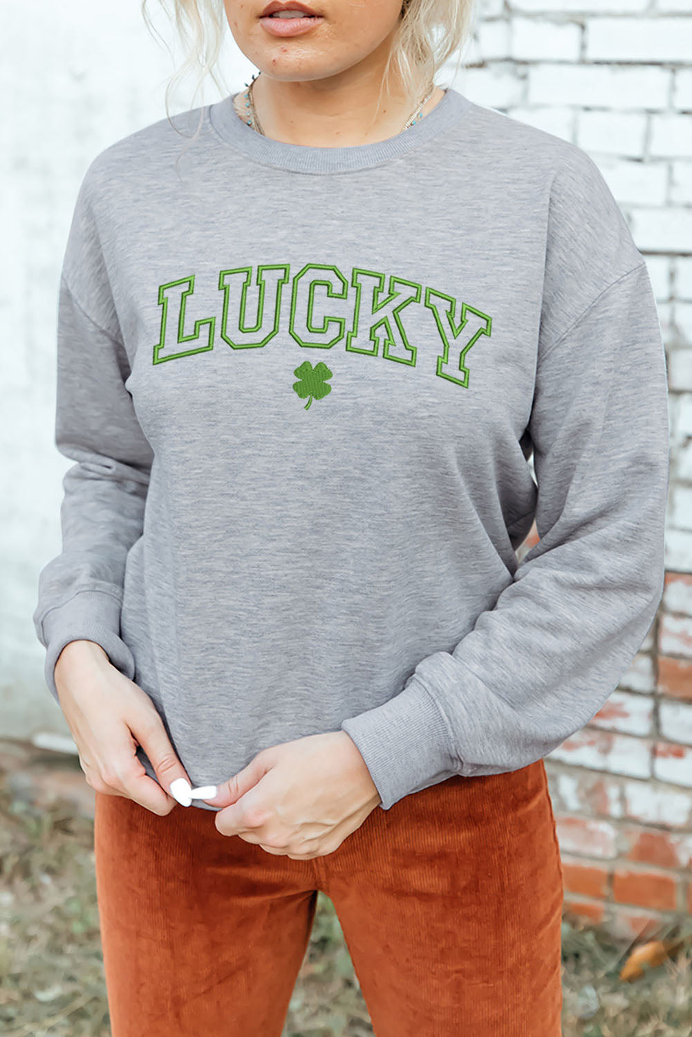 LUCKY Dropped Shoulder Sweatshirt