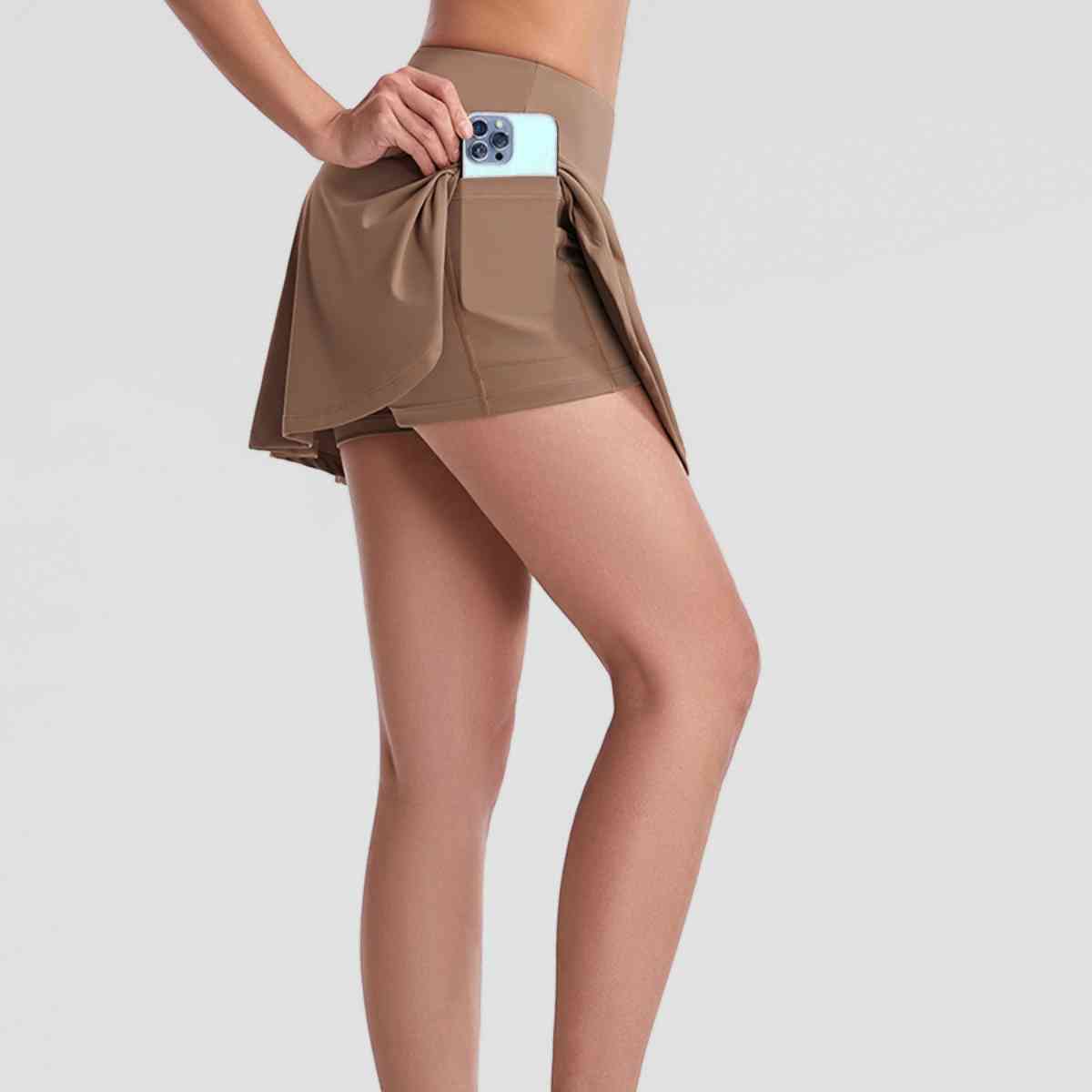 Wide Waistband Sports Skort